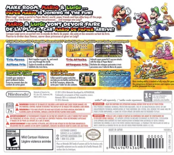 Mario & Luigi - Paper Jam (USA) box cover back